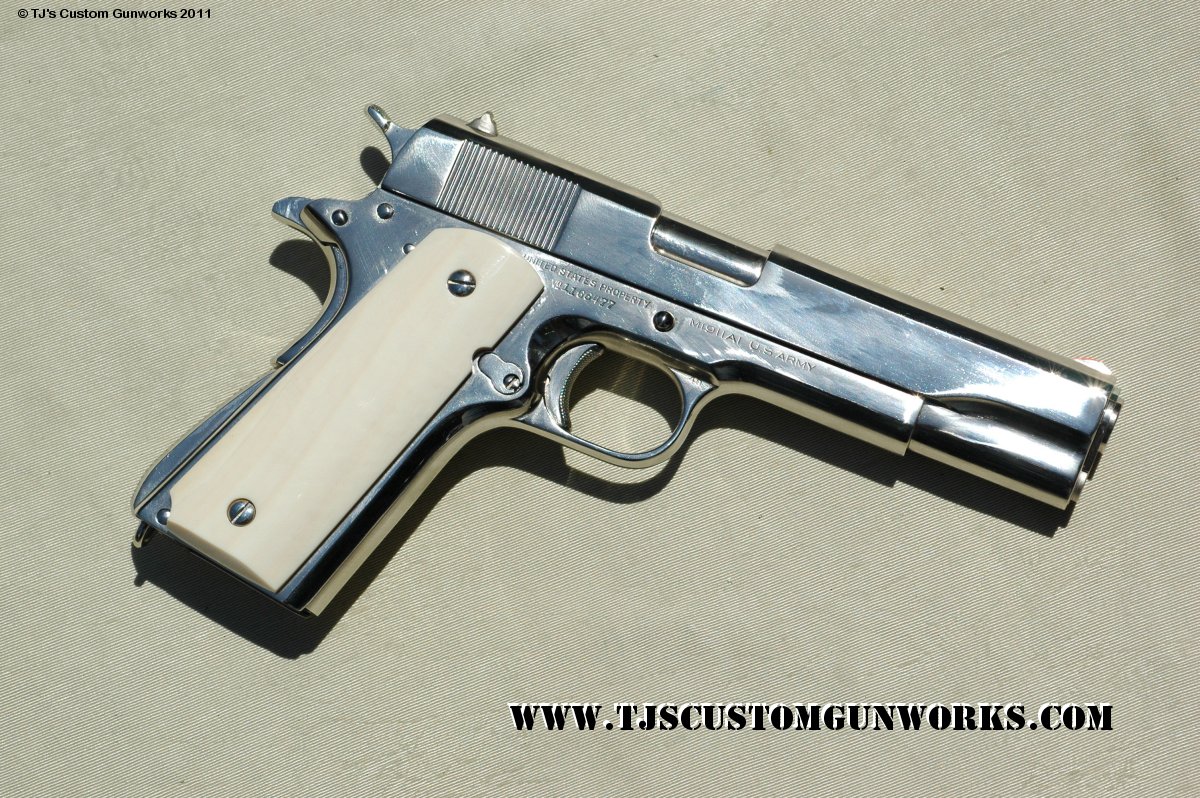 High Polished Nickel Colt 1911A1 US ARMY 1