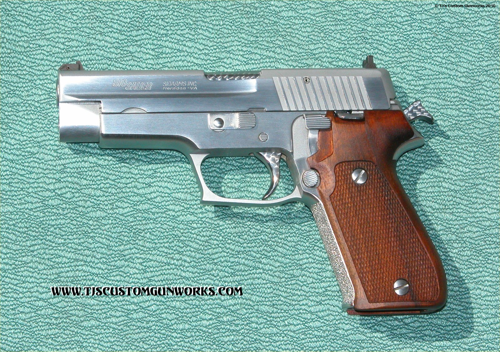 Custom Jewelled & Hard Chrome Sig Sauer P220 Old Model 1