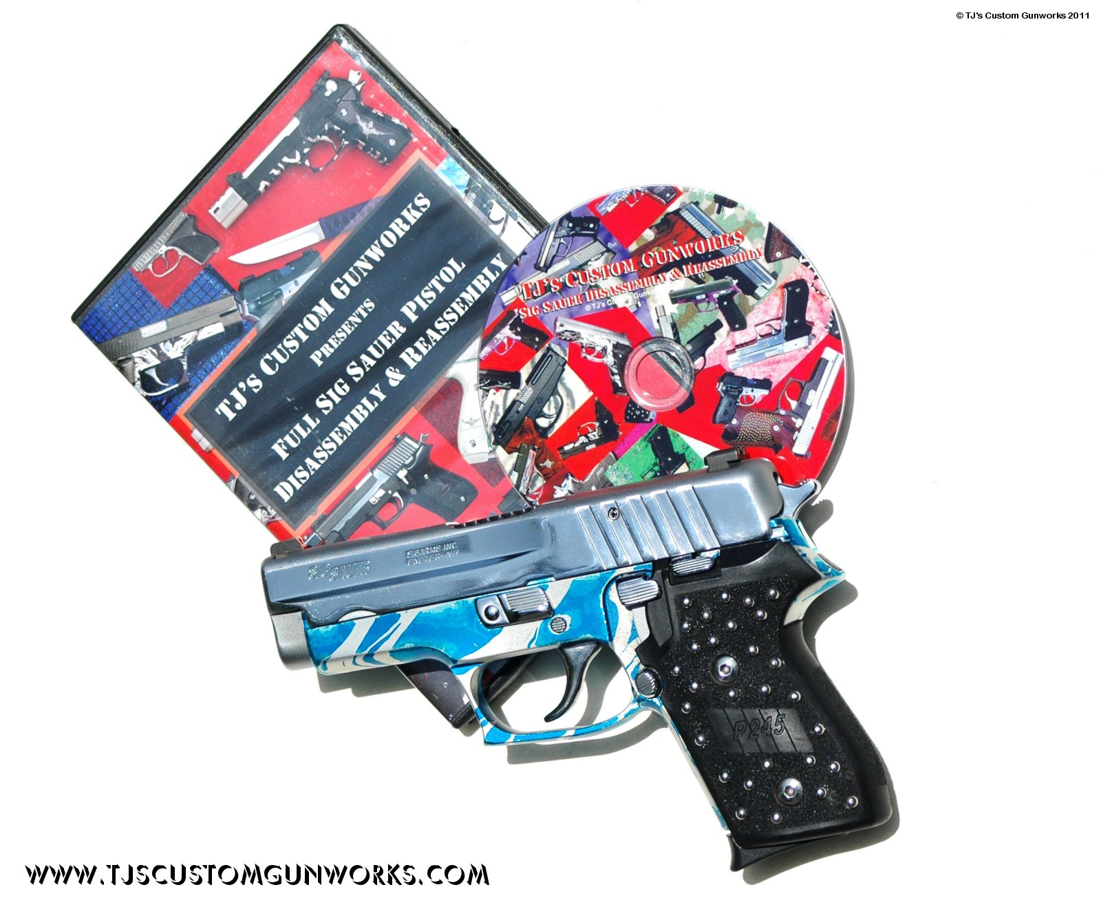 Custom Studded Sig Sauer P245 With Silver & Black