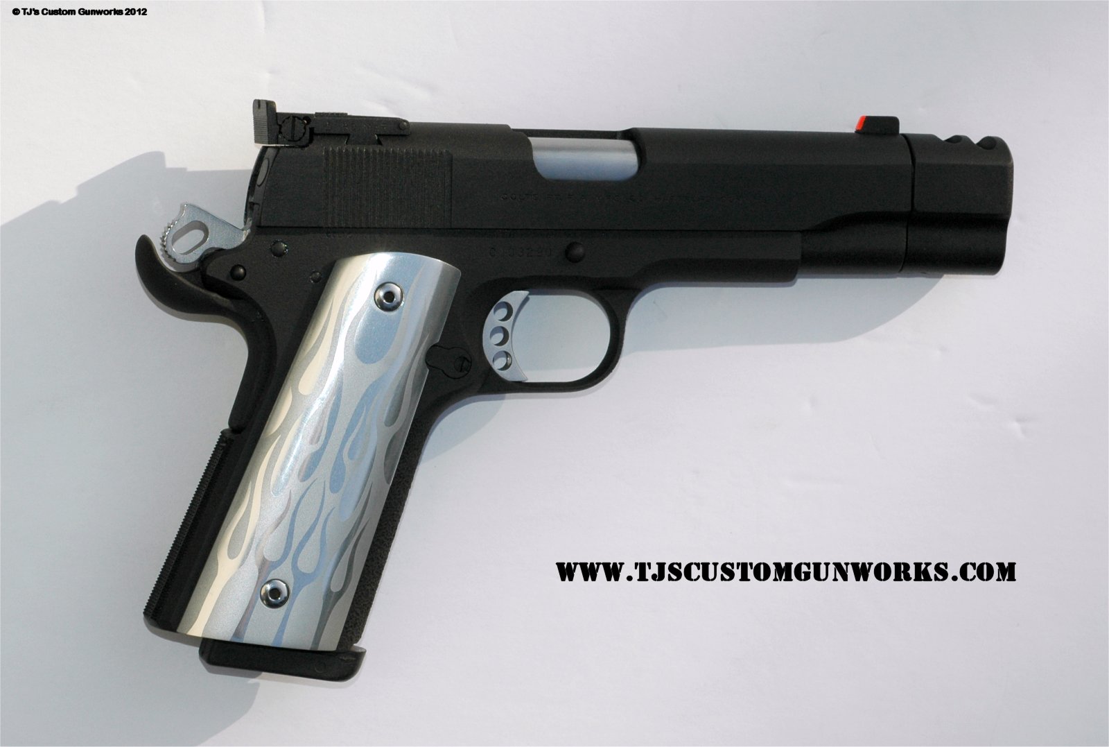 Black Teflon Colt Commander w/2 Port Compensator 1