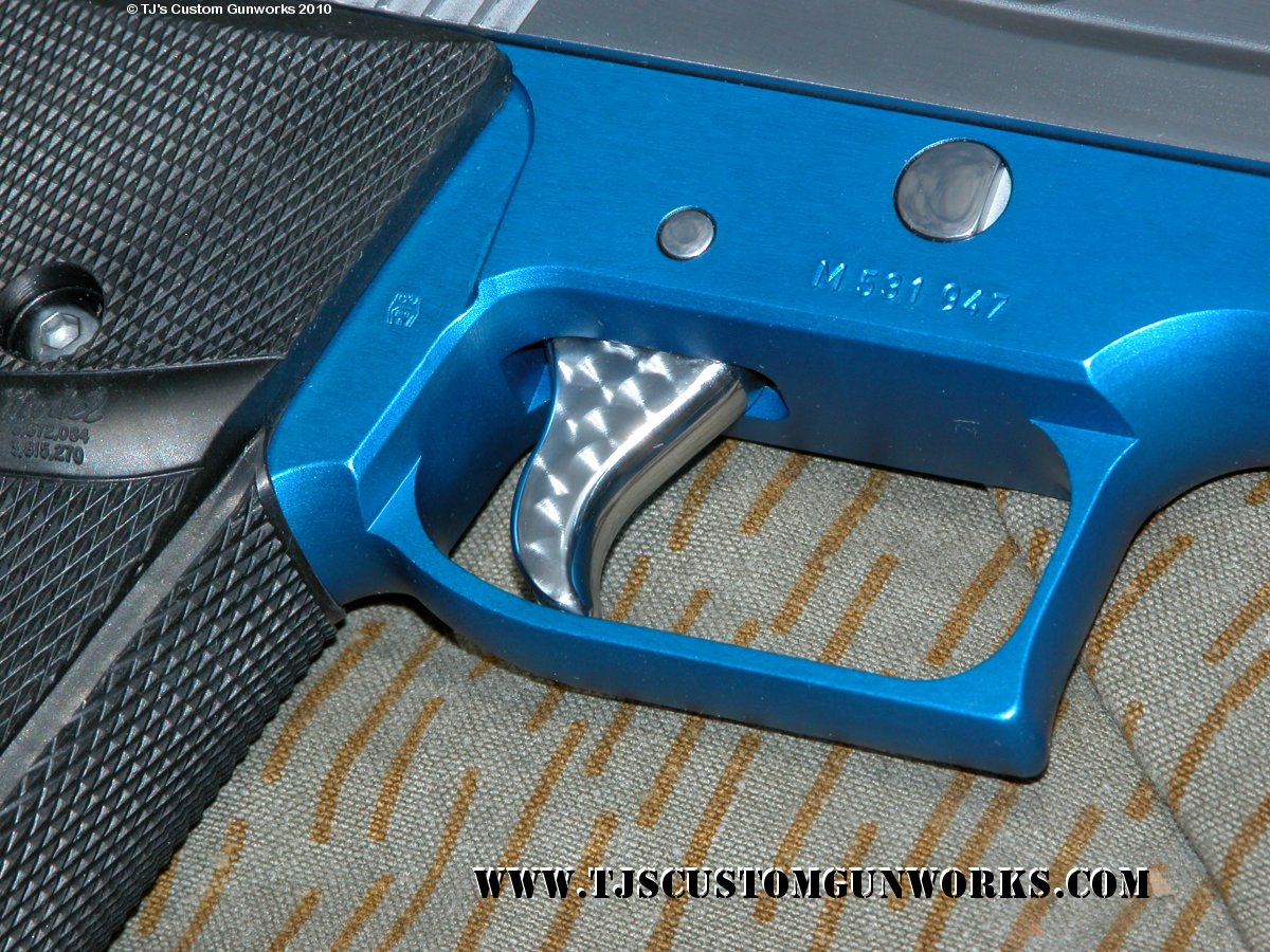 Two Full Custom Sig Sauer P6 / P225 With Blue Frames 4
