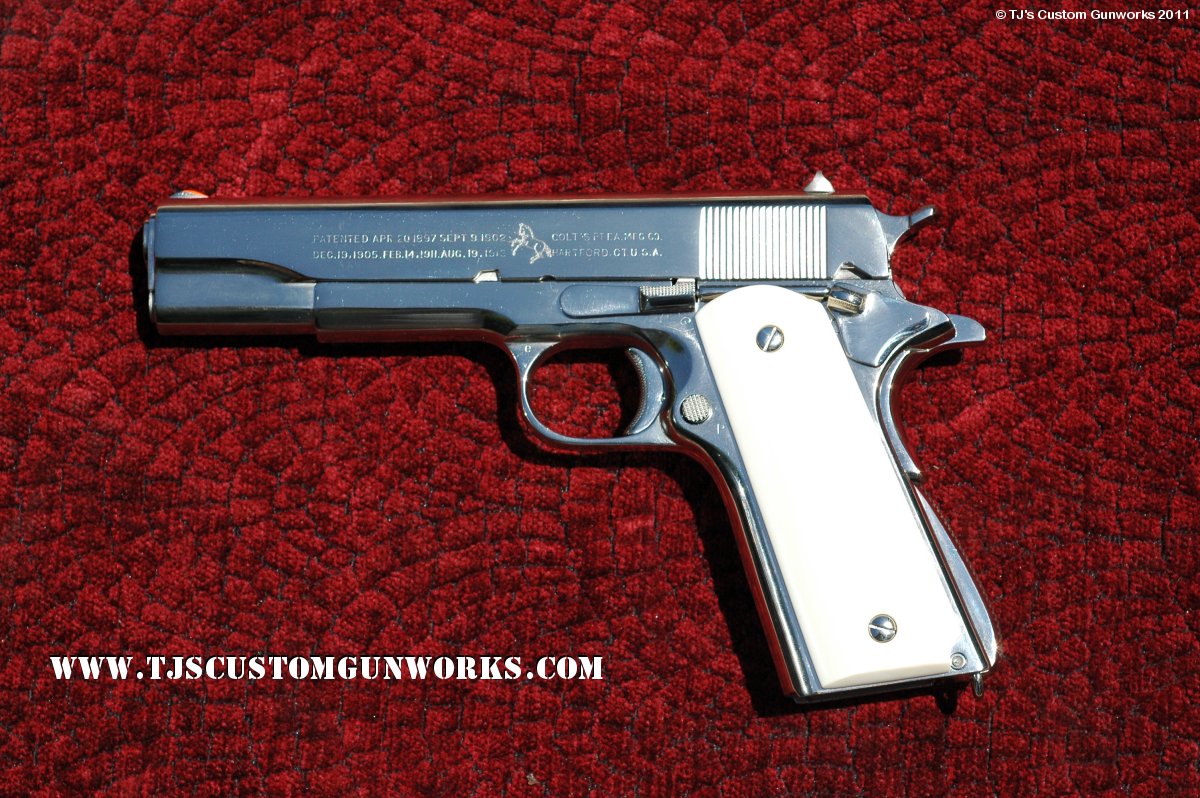 High Polished Nickel Colt 1911A1 US ARMY 2