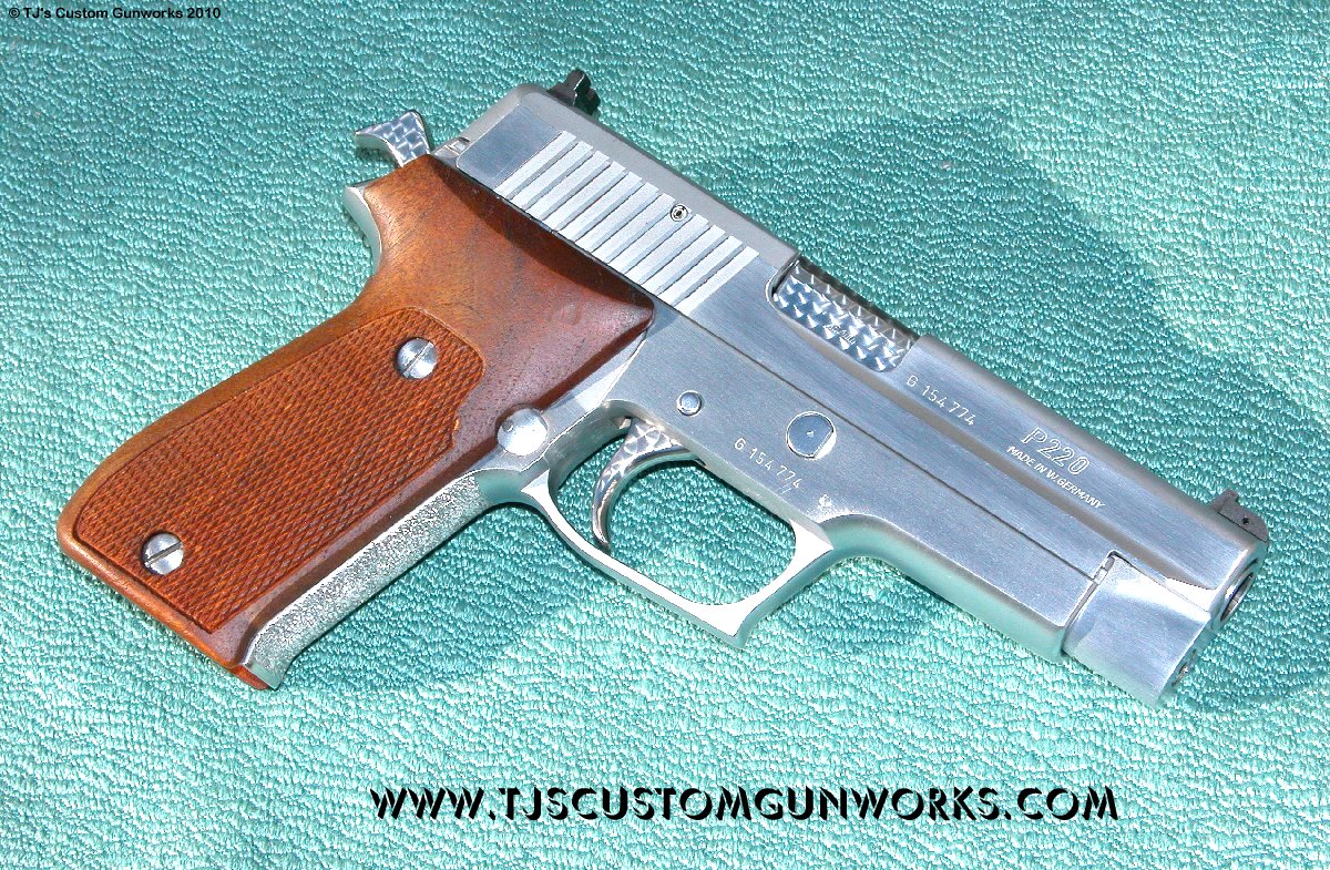 Custom Jewelled & Hard Chrome Sig Sauer P220 Old Model 3