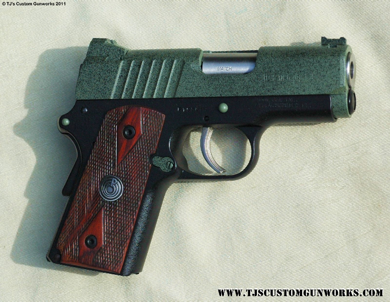 TJ Custom Green/Black Speckled Duracoat ParaOrd LDA 2