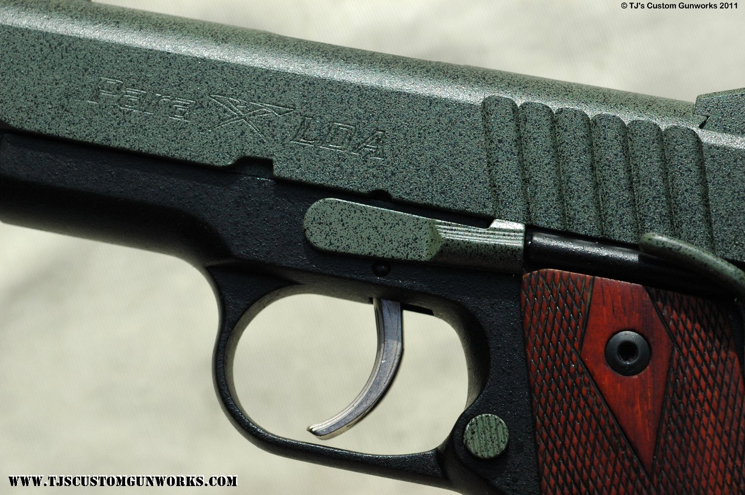 TJ Custom Green/Black Speckled Duracoat ParaOrd LDA 3