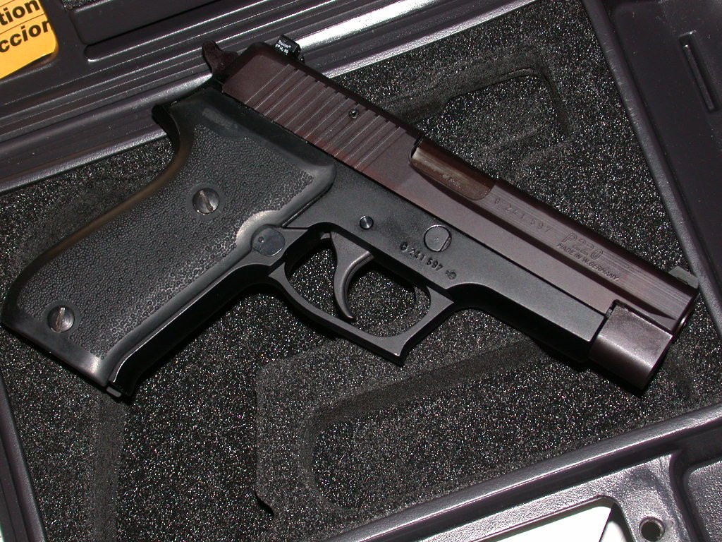Custom Comped Black Teflon Sig Sauer P220 BEFORE 2