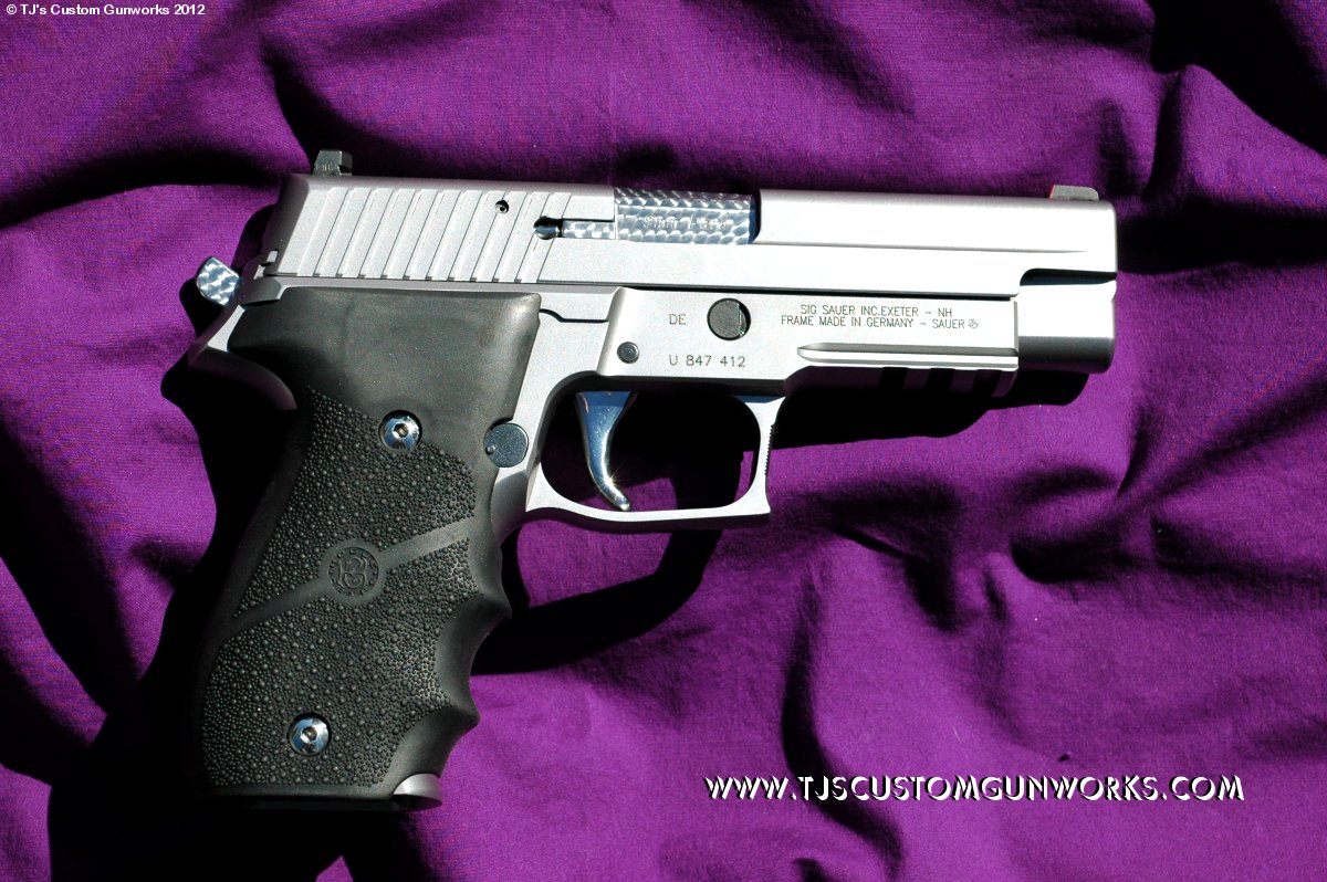Custom Stainless Sig Sauer P226 DAO Jewelled 3