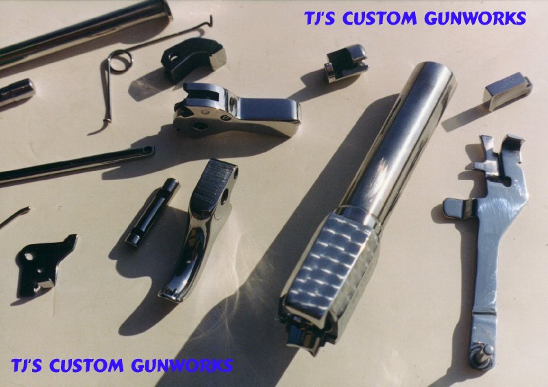 Close-Up Photo Of Re-Worked & Polished Sig P239 Parts