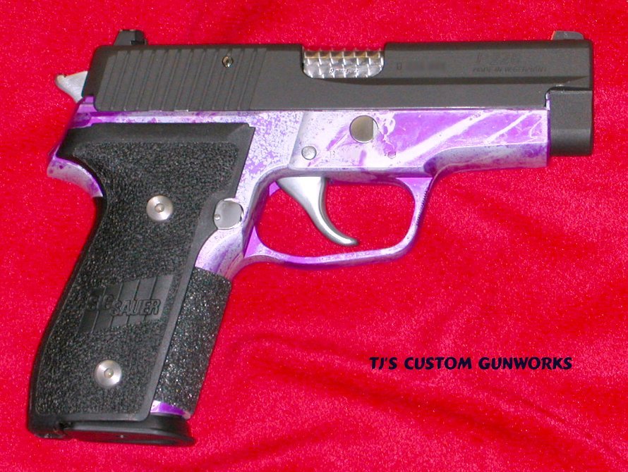 Custom Sig Sauer P228 With Lavander & Silver Frame