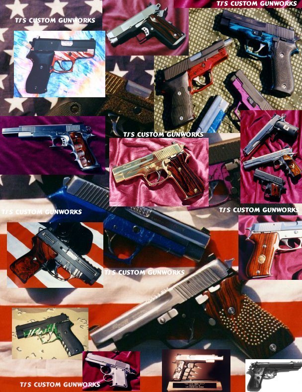 Collage of TJ's Custom Pistols