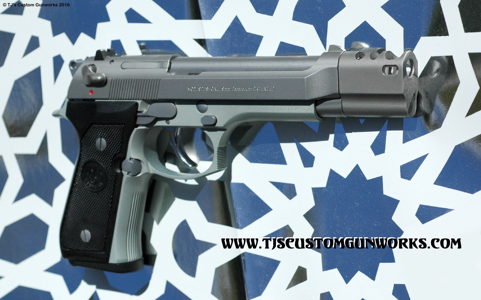 Custom Compensated Stainless INOX Beretta 92FS 9mm