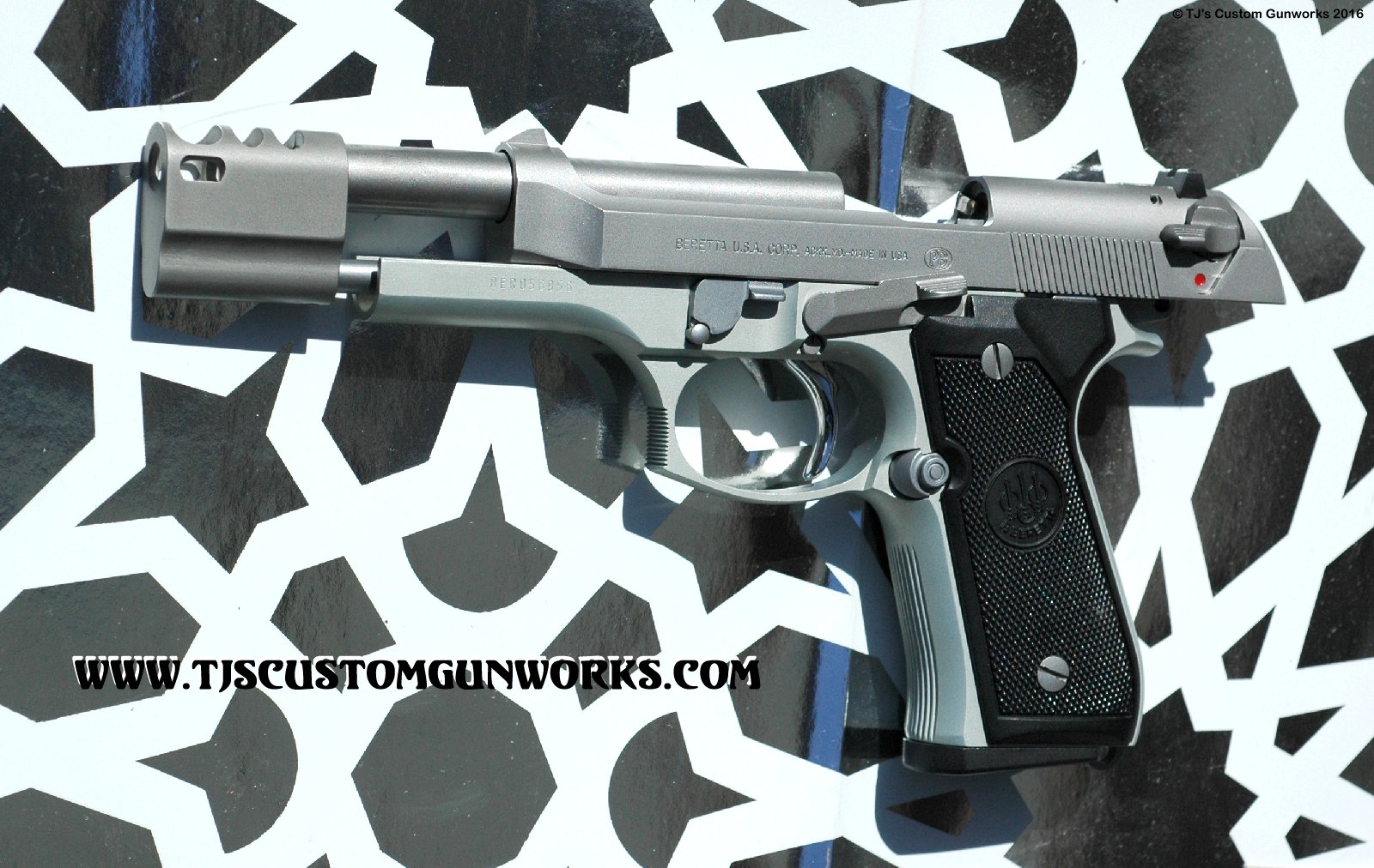 Custom Compensated Stainless INOX Beretta 92FS 9mm