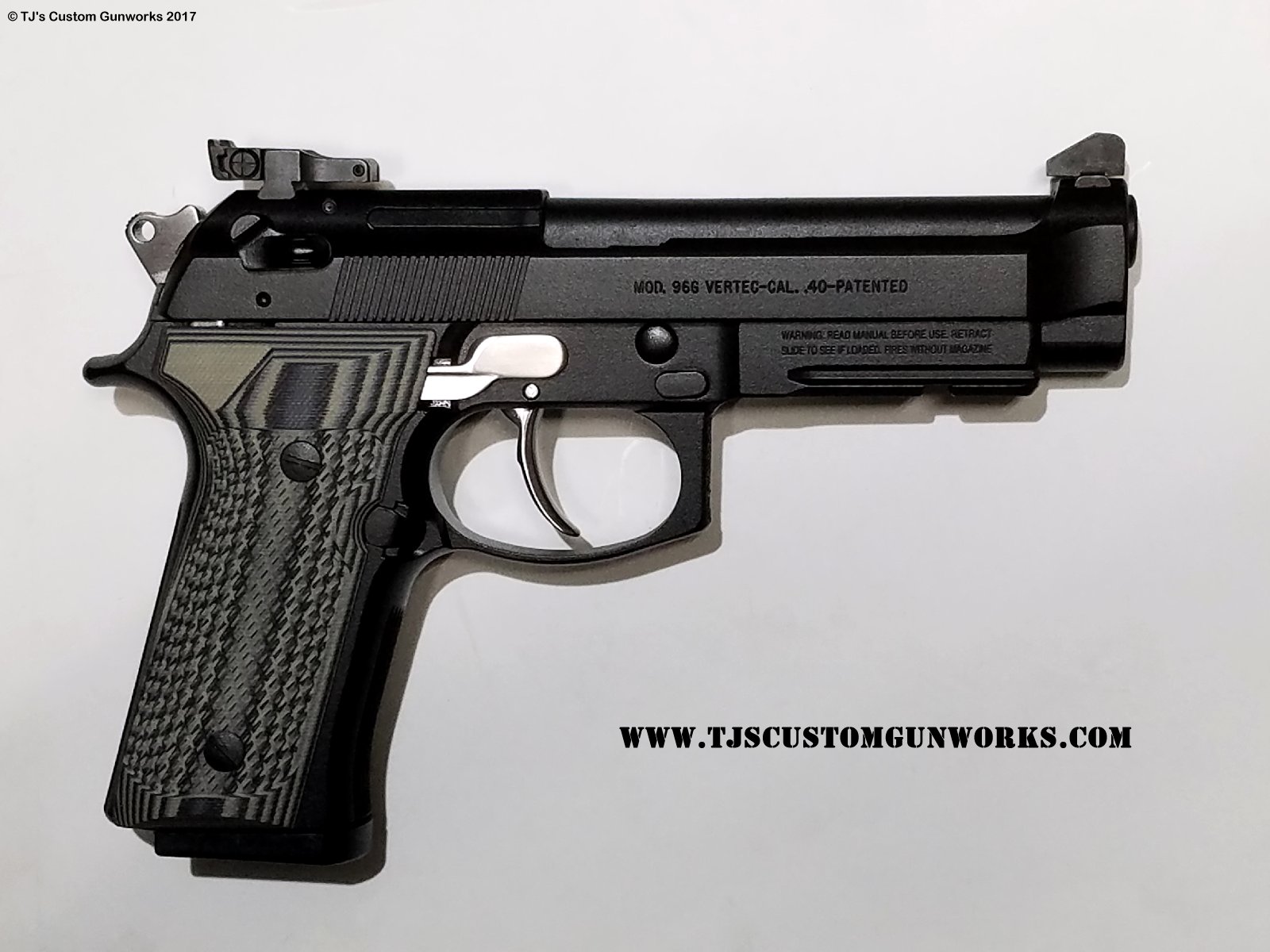 Custom Black Duracoat Beretta 96G VERTEC .40S&W