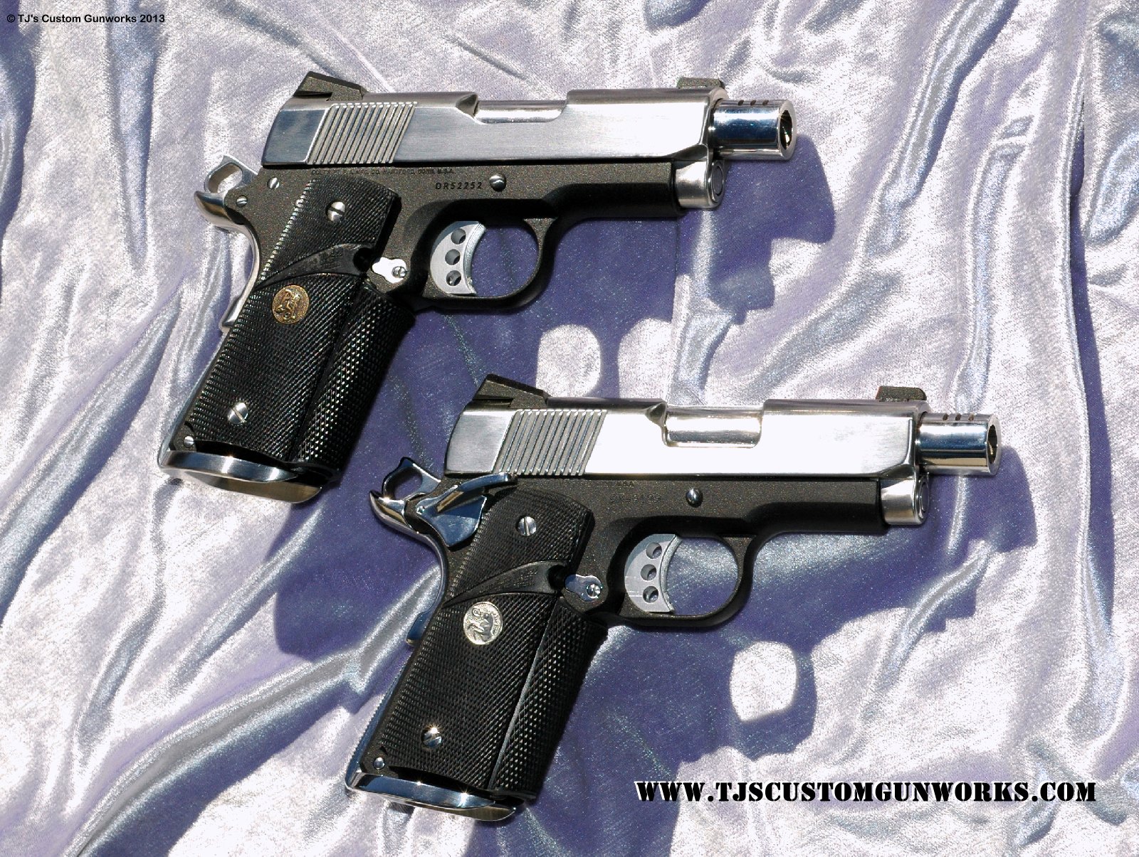 Pair Of Full Custom Colt Defender Lightweight Two-Tone .45s