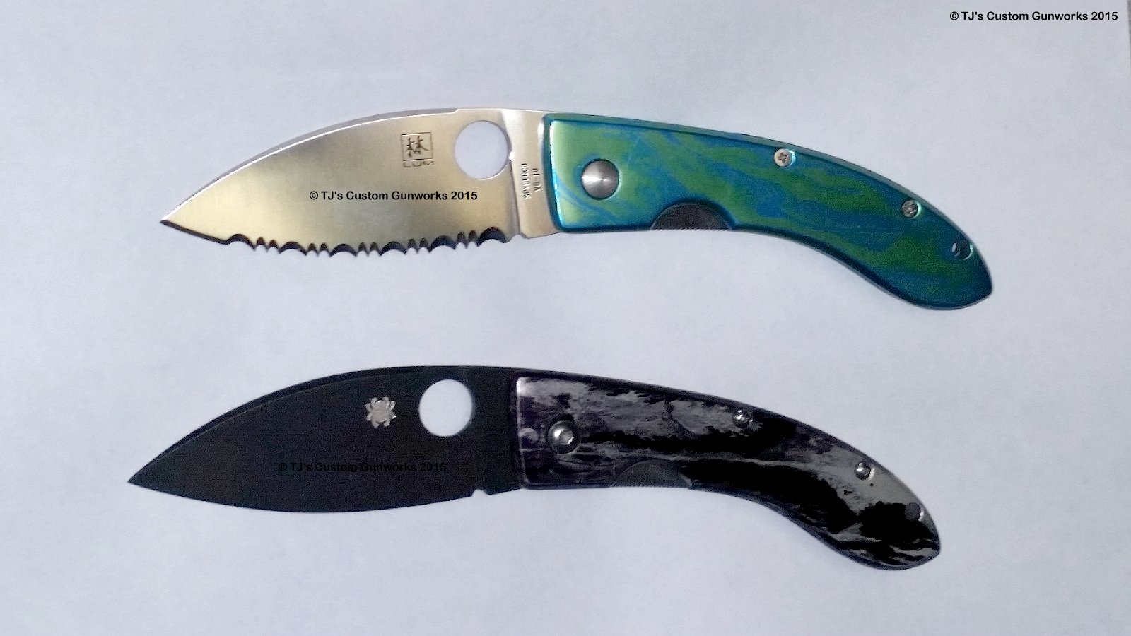 TJ Custom Exotic Spyderco LUM Chinese Folders