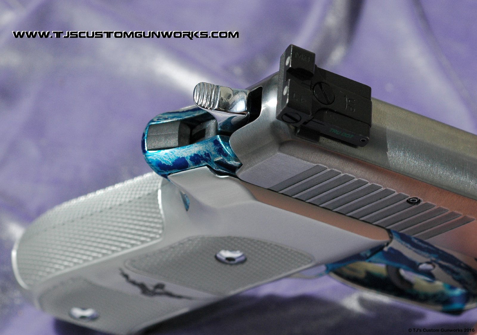 Extreme Custom Blue & Chrome Sig Sauer German P220 With Compensator