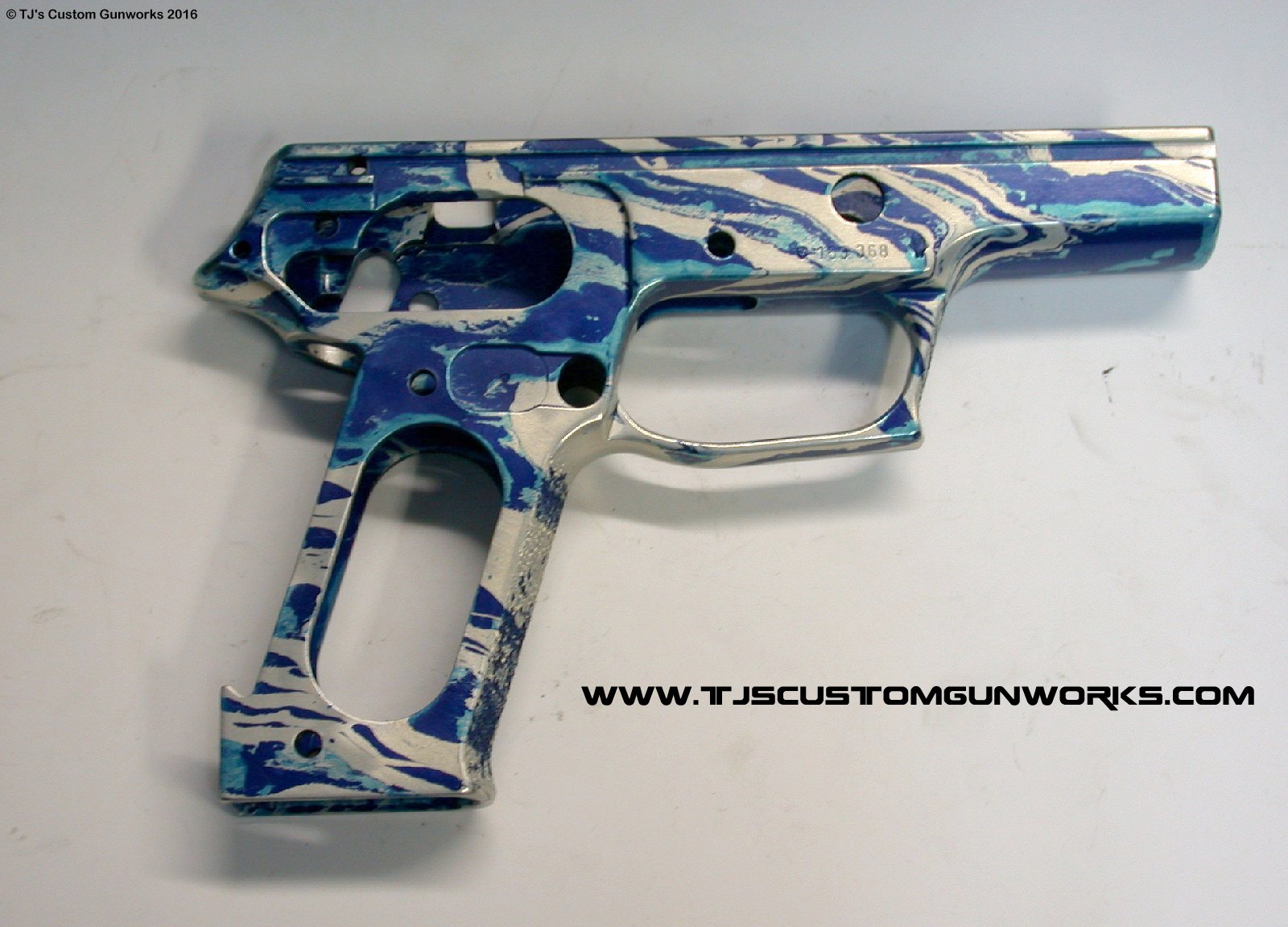 Extreme Custom Blue & Chrome Sig Sauer German P220 With Compensator