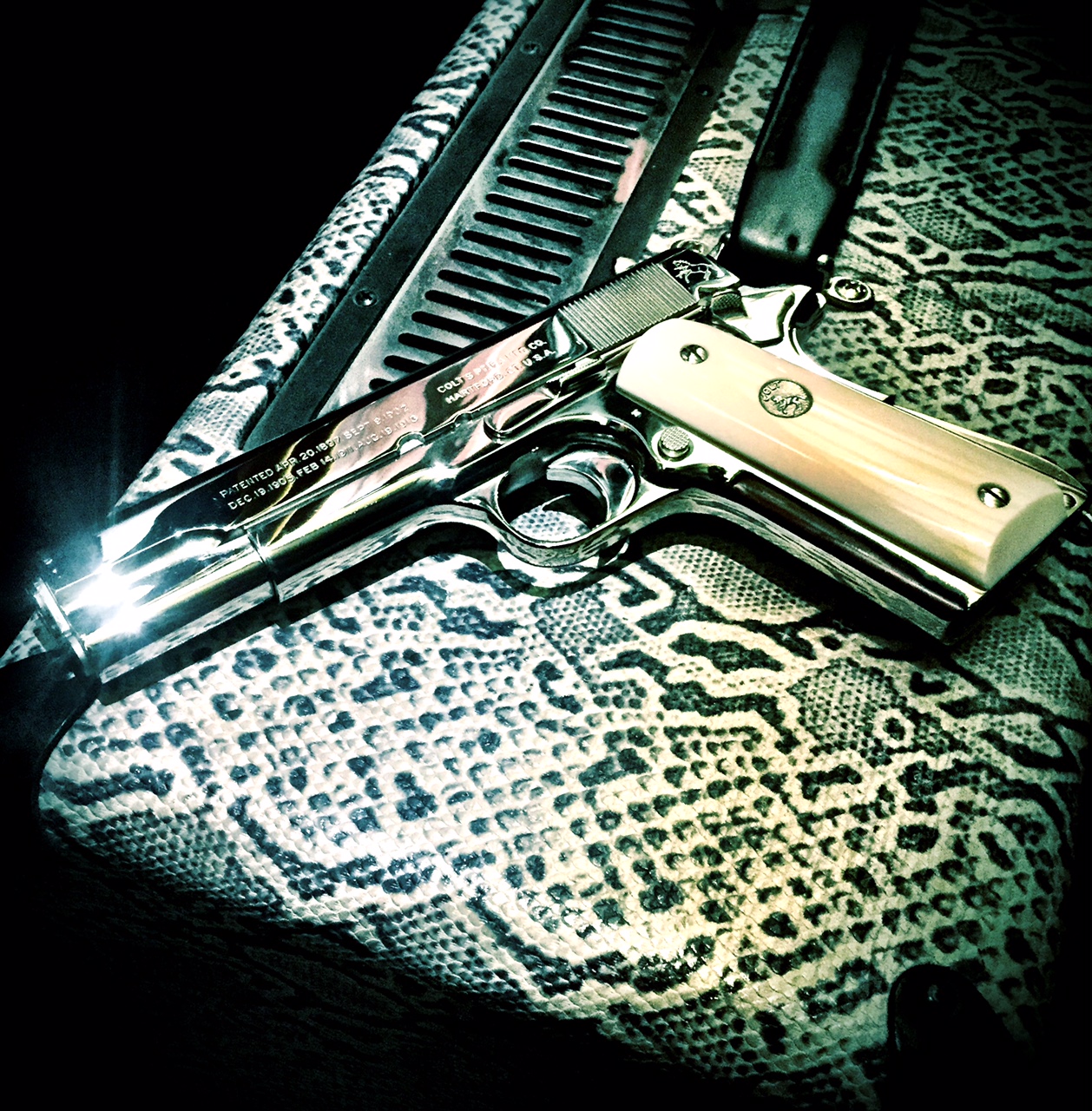 Vintage Colt U.S. Army 1911A1 High Polished Nickel