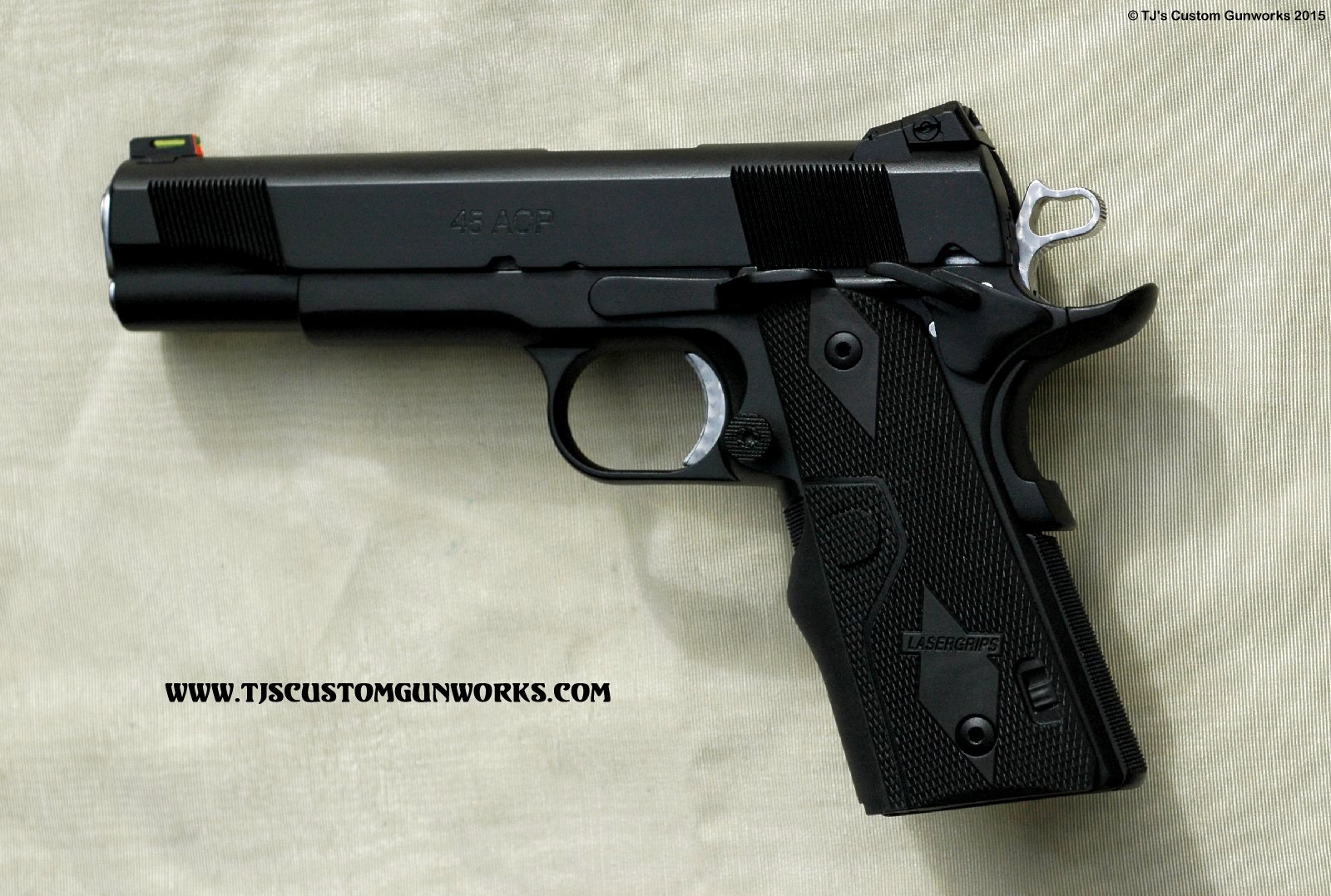 Custom Black Duracoat & Jewelled Les Baer 1911 .45ACP