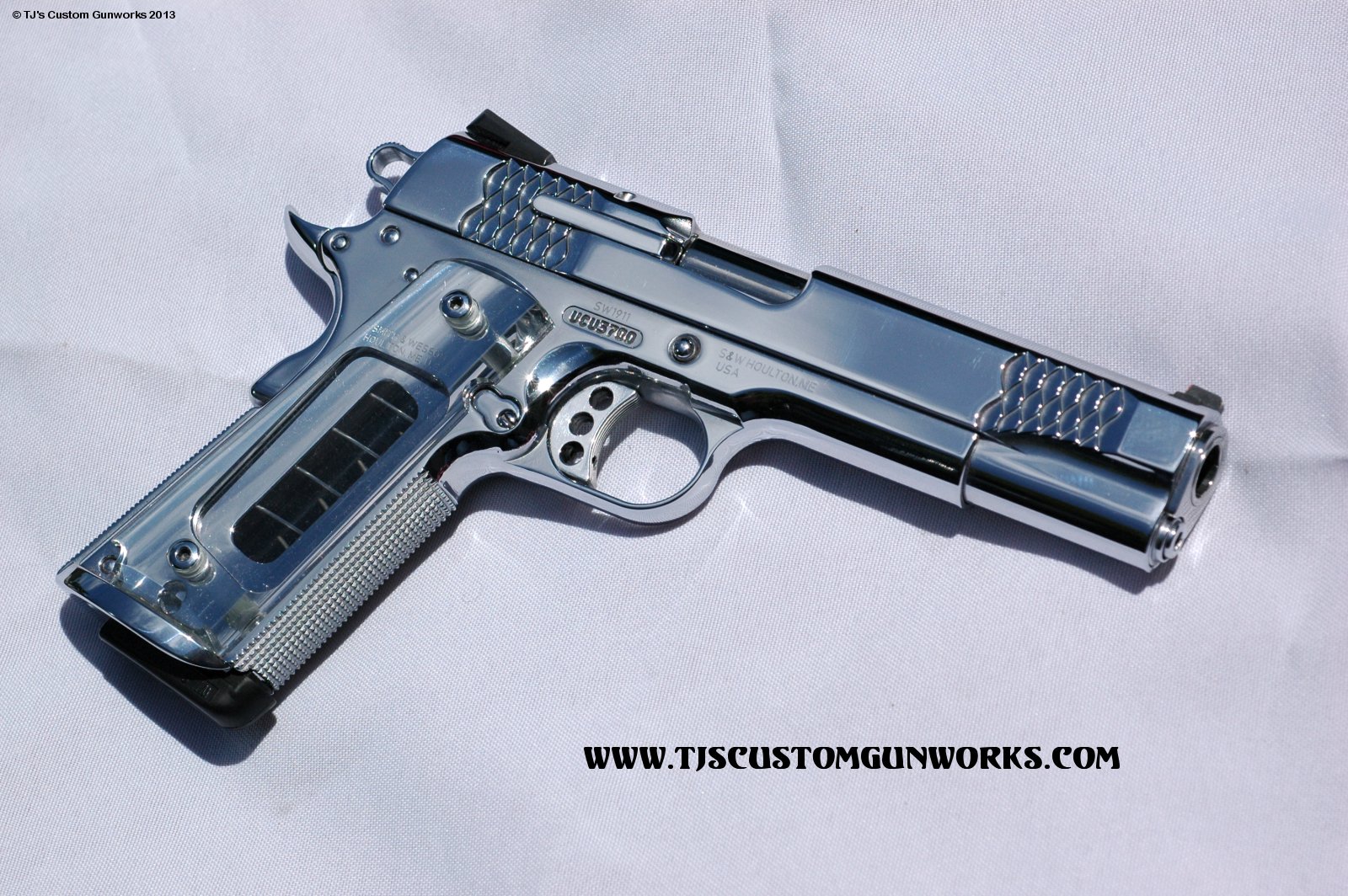 Full Custom Mirror Polished HardChrome S&W 1911