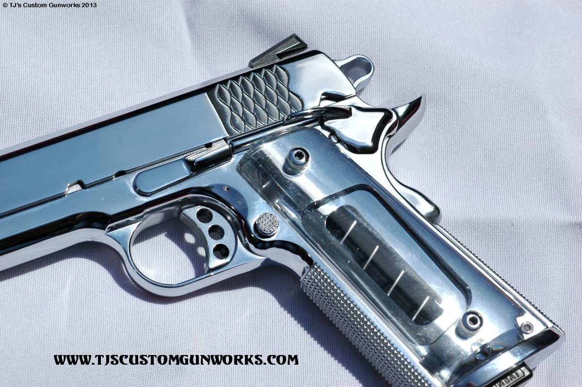 Full Custom Mirror Polished HardChrome S&W 1911