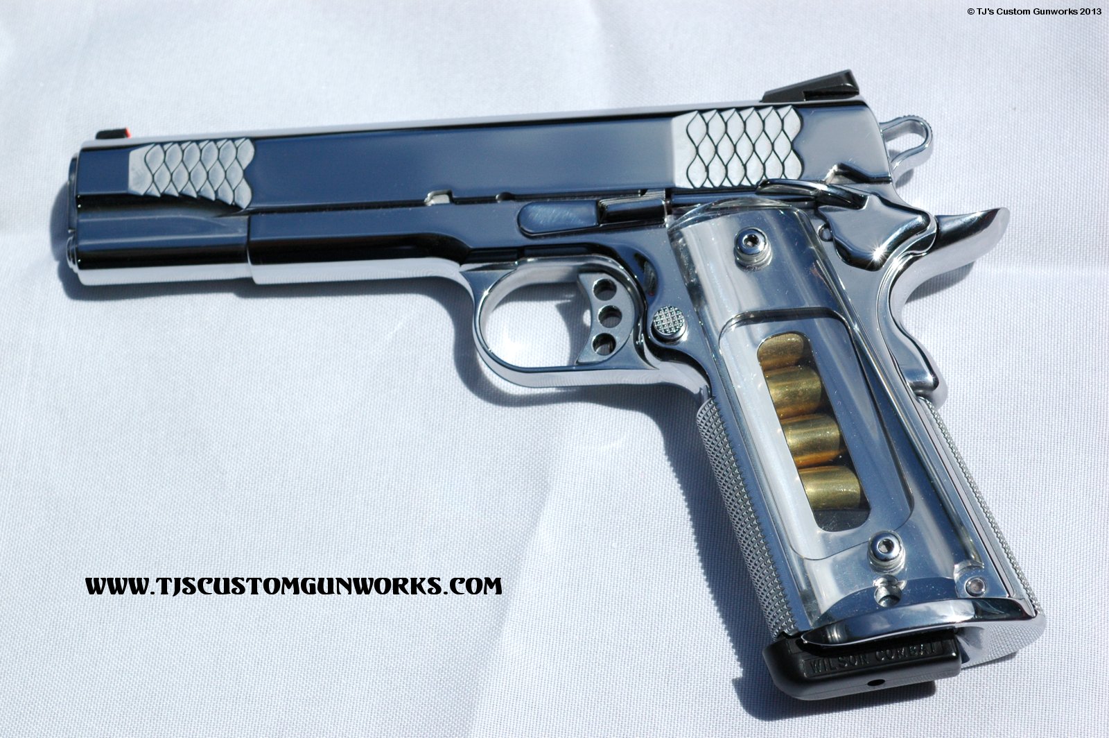 Full Custom Mirror Polished HardChrome S&W 1911