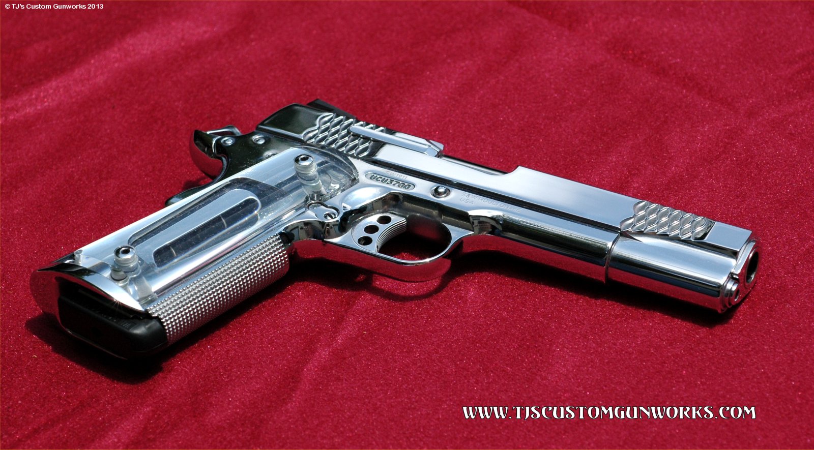 Full Custom Mirror Polished HardChrome S&W 1911