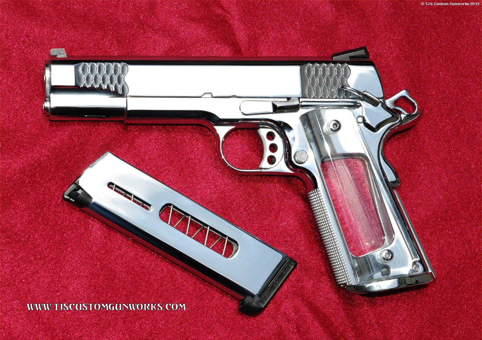 Full Custom Mirror Polished HardChrome S&W 1911
