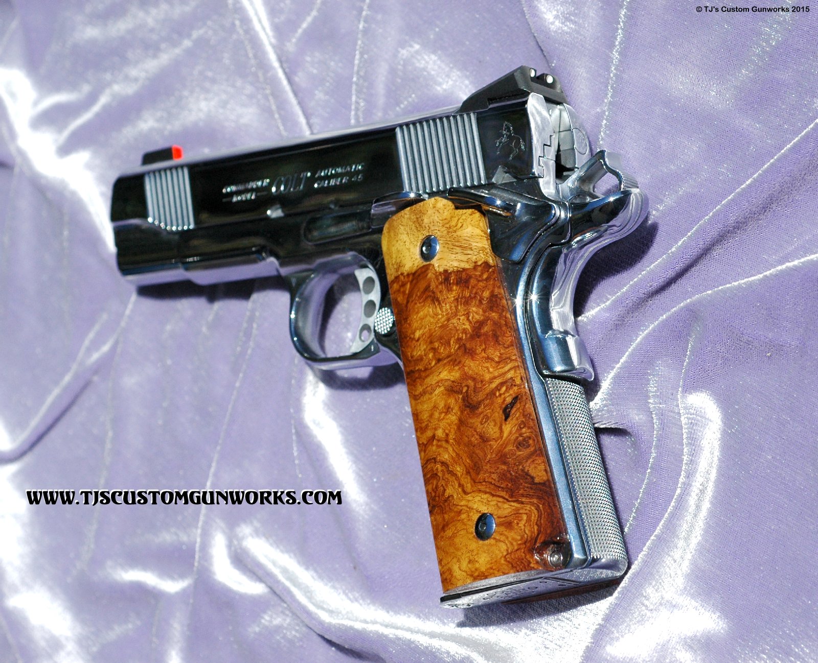 Custom Mirror Polished Hard Chrome Colt Commander 1911