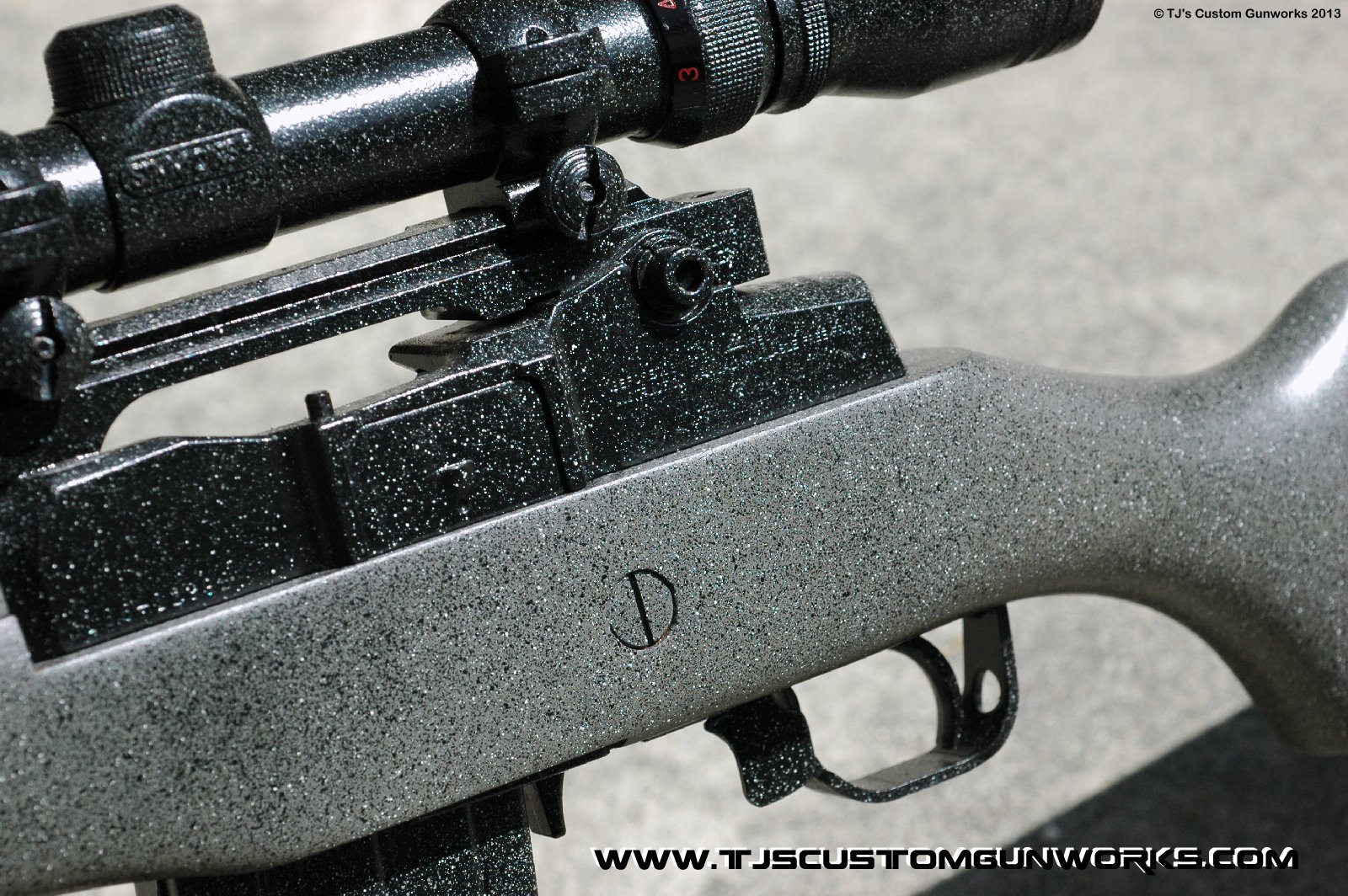 Custom Ruger Mini-14 .223 With Urban Granite Speckled Duracoat