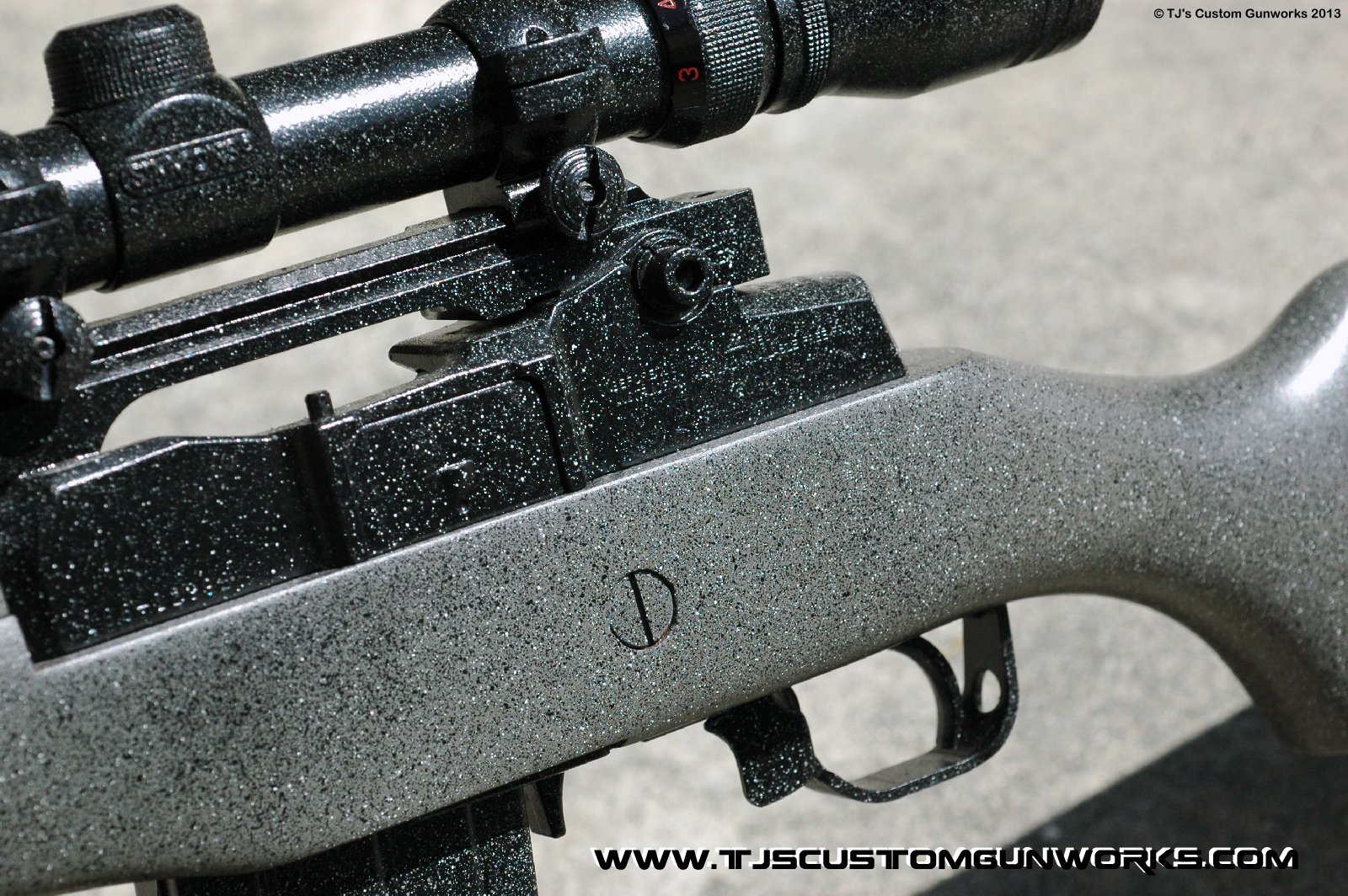 Custom Ruger Mini-14 .223 With Urban Granite Speckled Duracoat