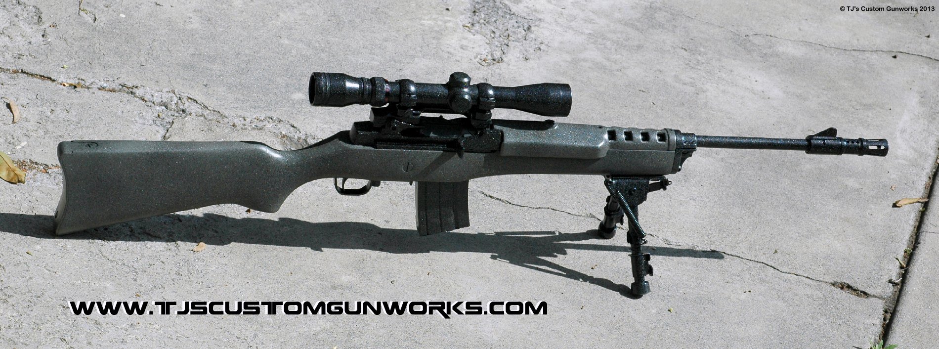 Custom Ruger Mini-14 .223 With Urban Granite Speckled Duracoat