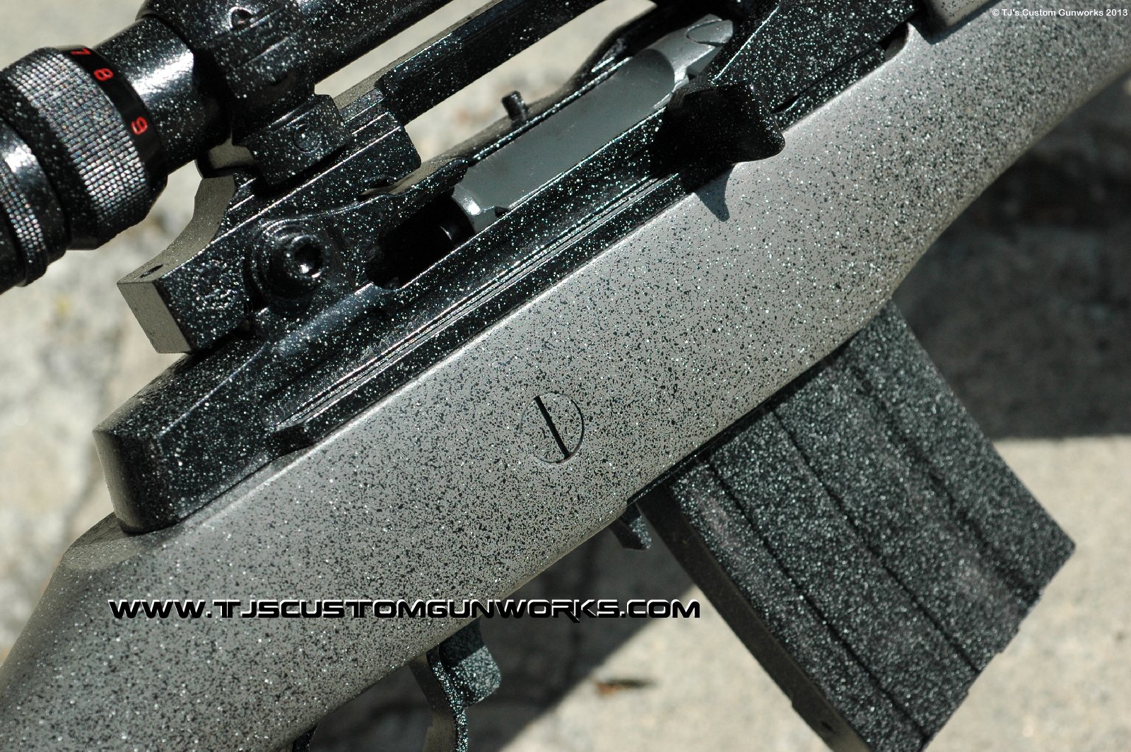 Custom Ruger Mini-14 .223 With Urban Granite Speckled Duracoat