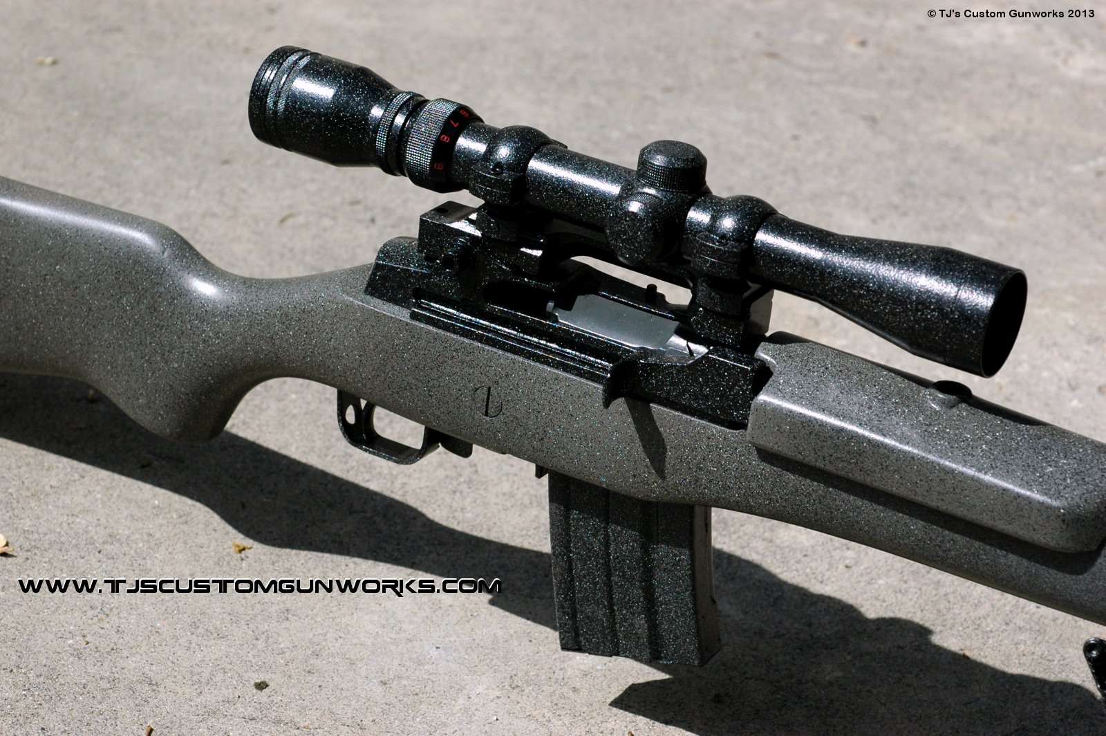 Custom Ruger Mini-14 .223 With Urban Granite Speckled Duracoat