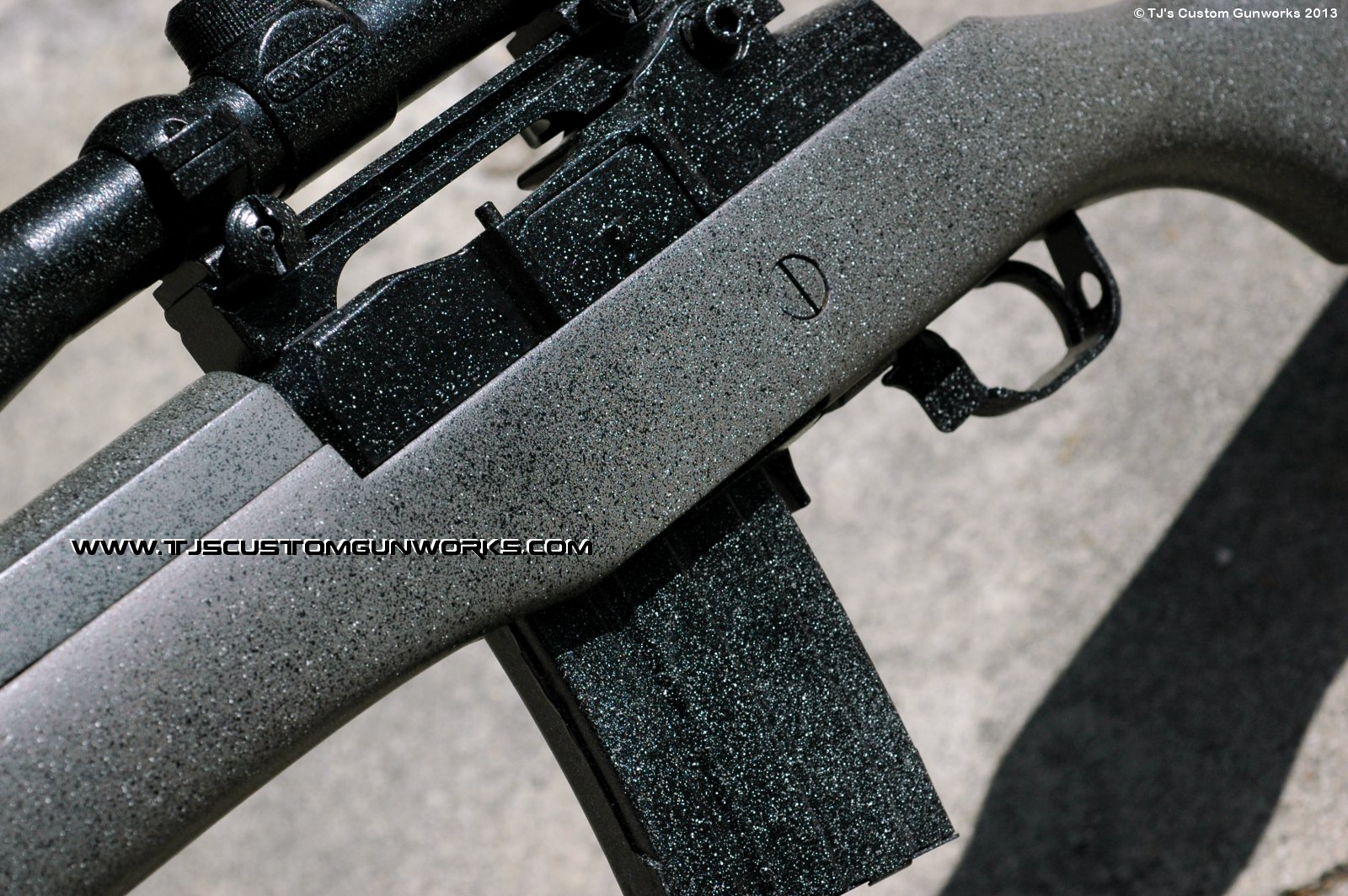 Custom Ruger Mini-14 .223 With Urban Granite Speckled Duracoat