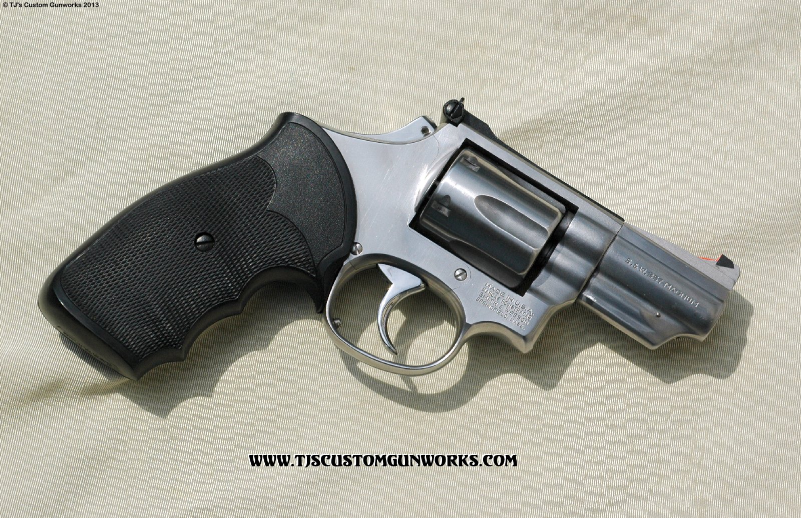 S&W Model 66 Snubby Custom Carry Melted Combat Revolver