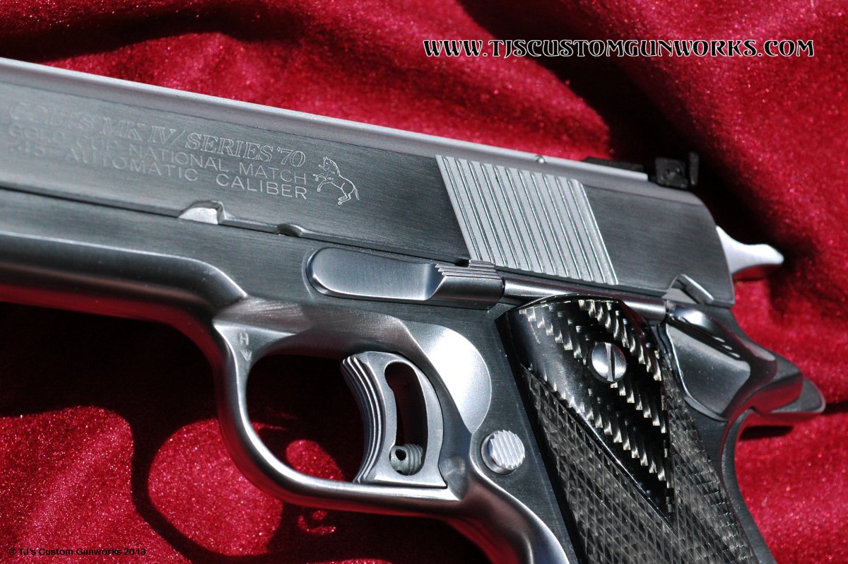 Custom Satin Hard Chrome Colt GoldCup .45
