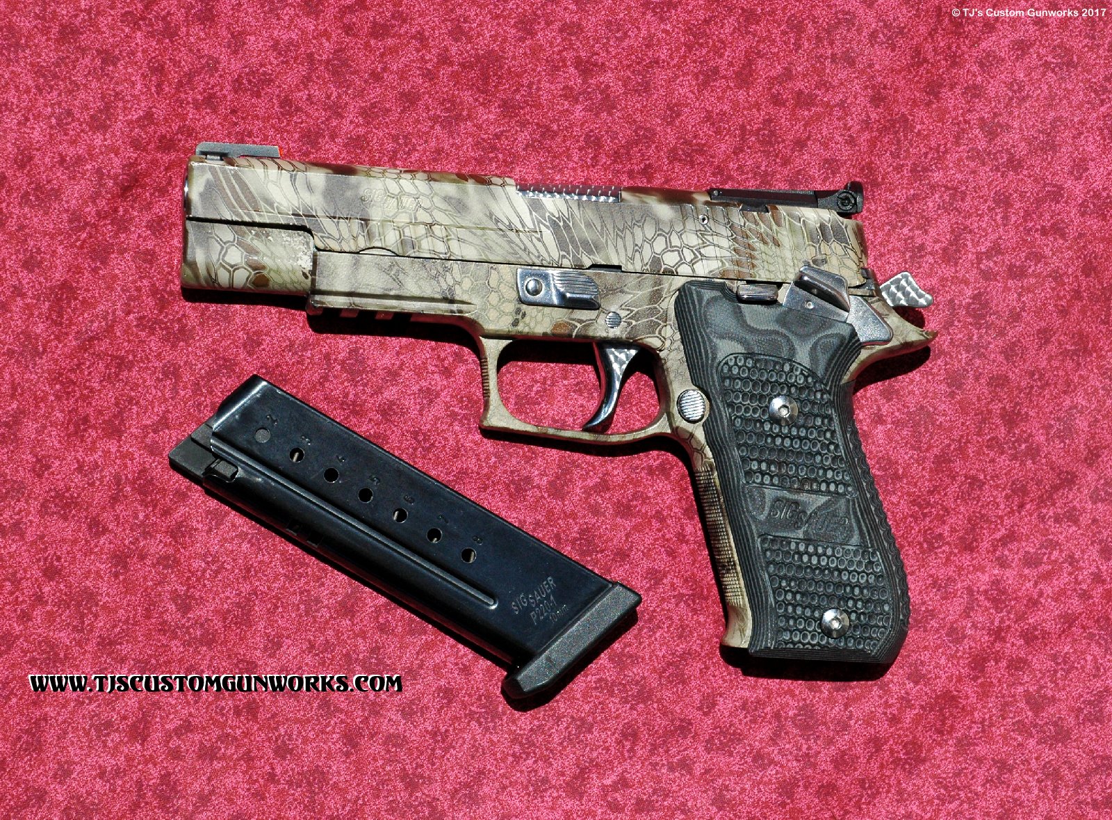 Custom Sig P220-10mm Snake Skin Coated