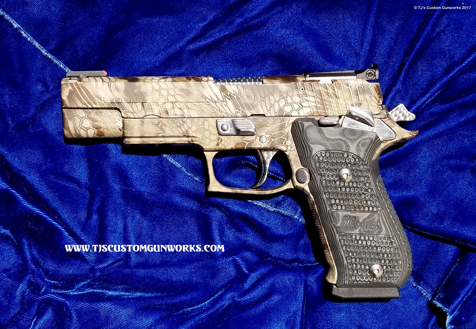 Custom Sig P220 10mm Snake Skin Coated