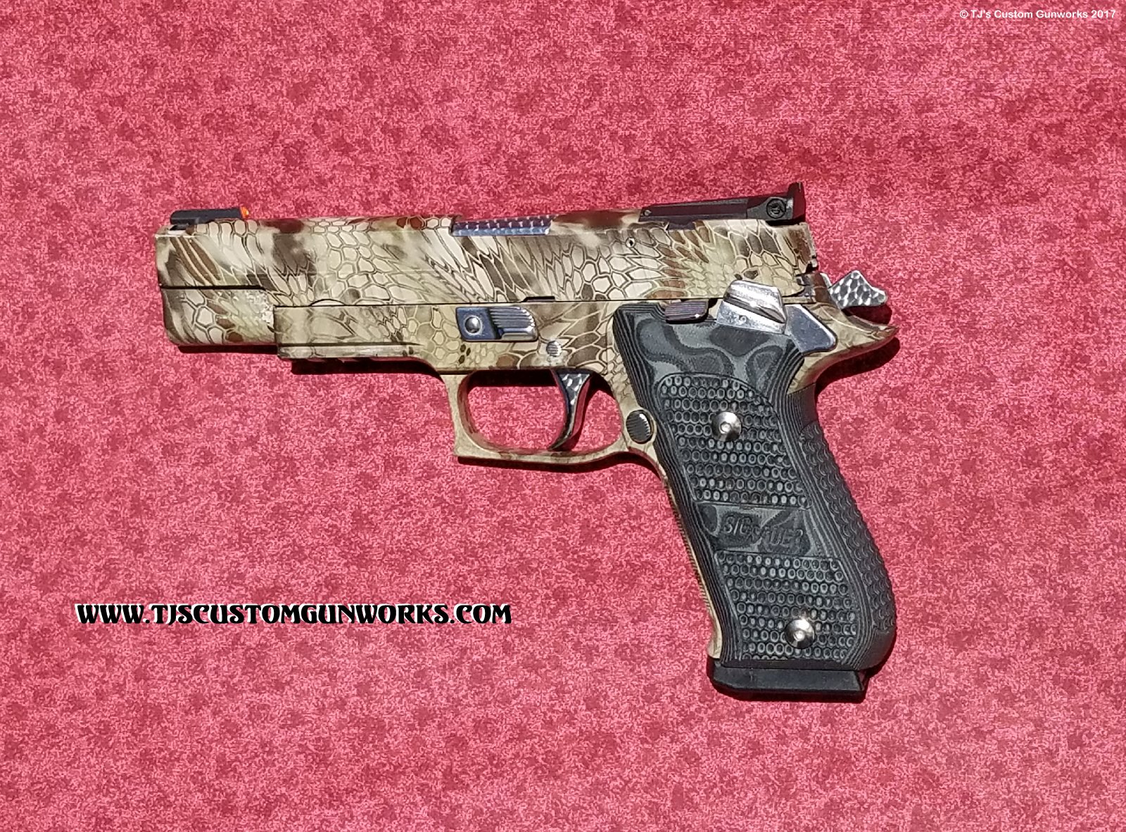 Custom Sig P220-10mm Snake Skin Coated