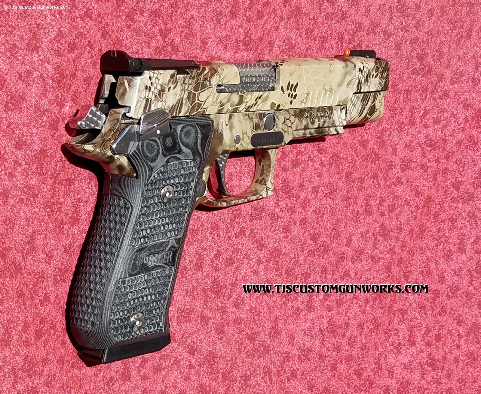 Custom Sig P220-10mm Snake Skin Coated