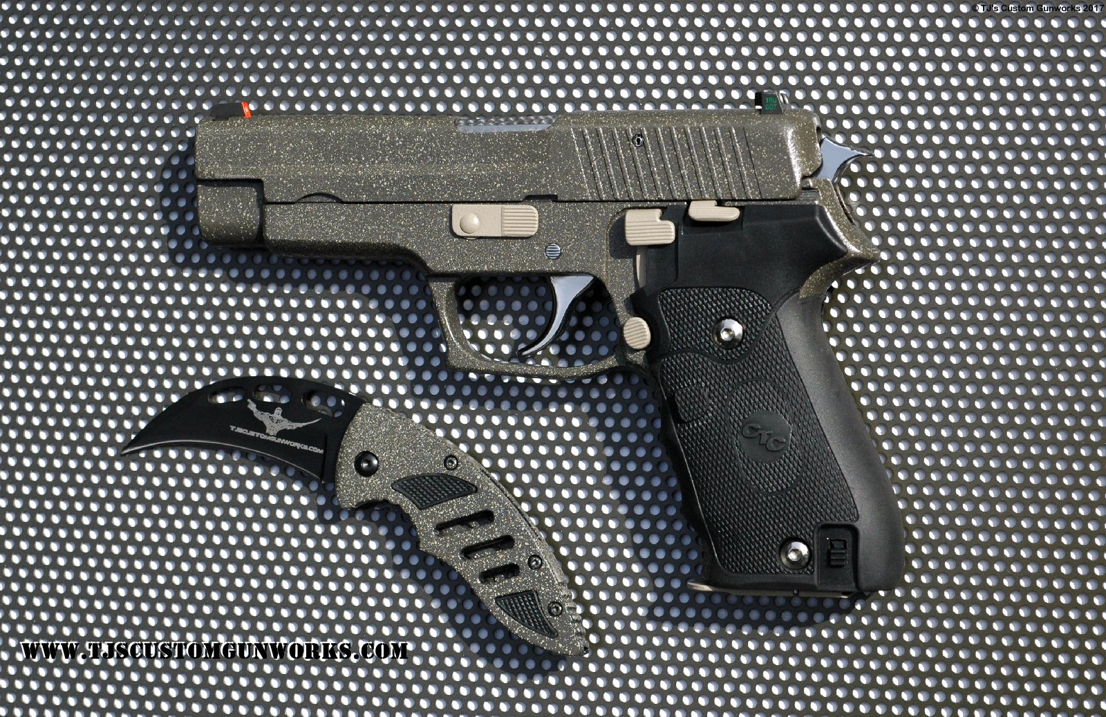 Custom Germany Sig Sauer P220 FDE Brown Speckled Duracoat