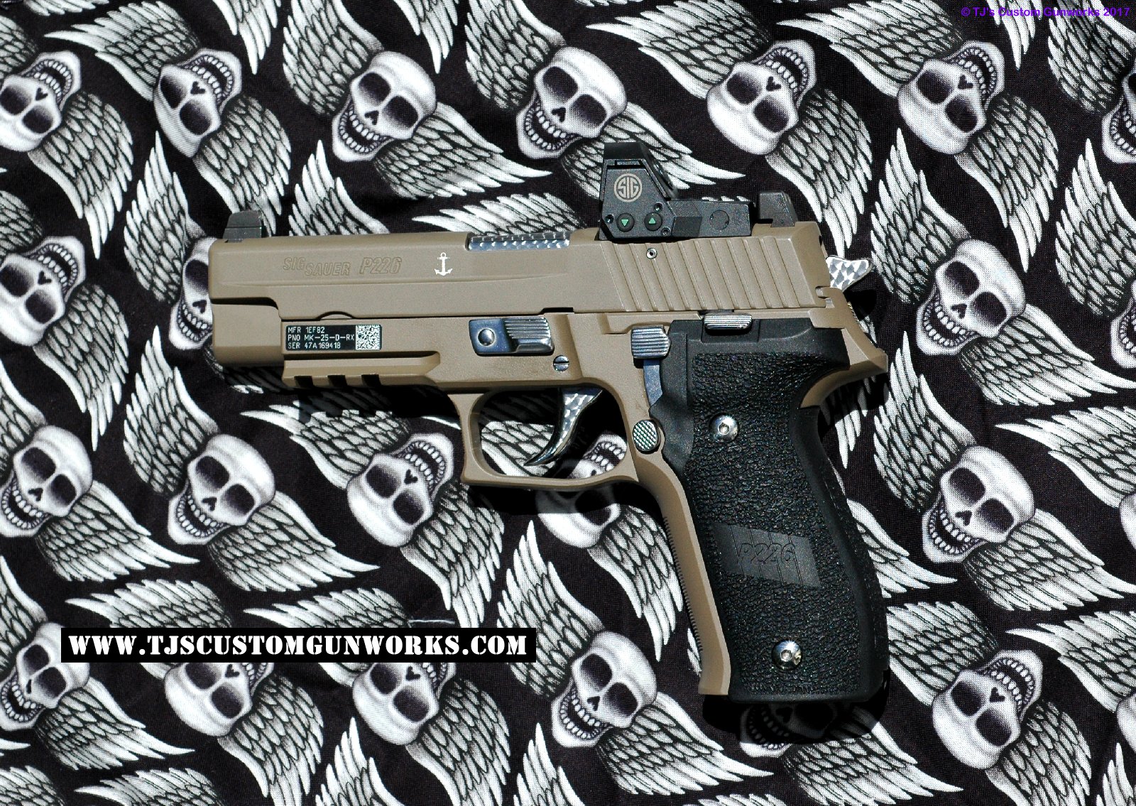 Tan Sig Sauer SigArms P226-MK25 9mm Para with Romeo Red Dot Scope