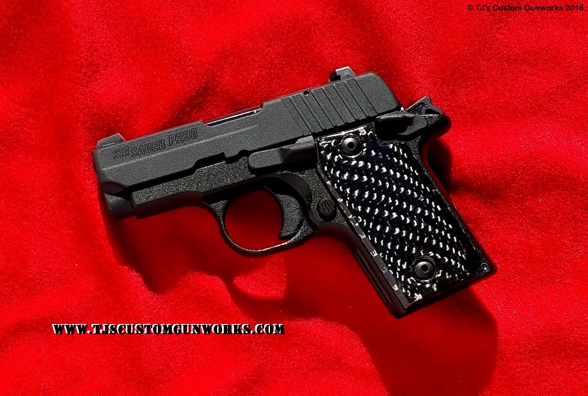 Custom Sig Sauer P238 Black Teflon & Carbon Fiber