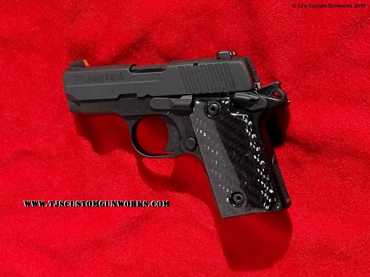 Custom Sig Sauer P238 Black Teflon & Carbon Fiber