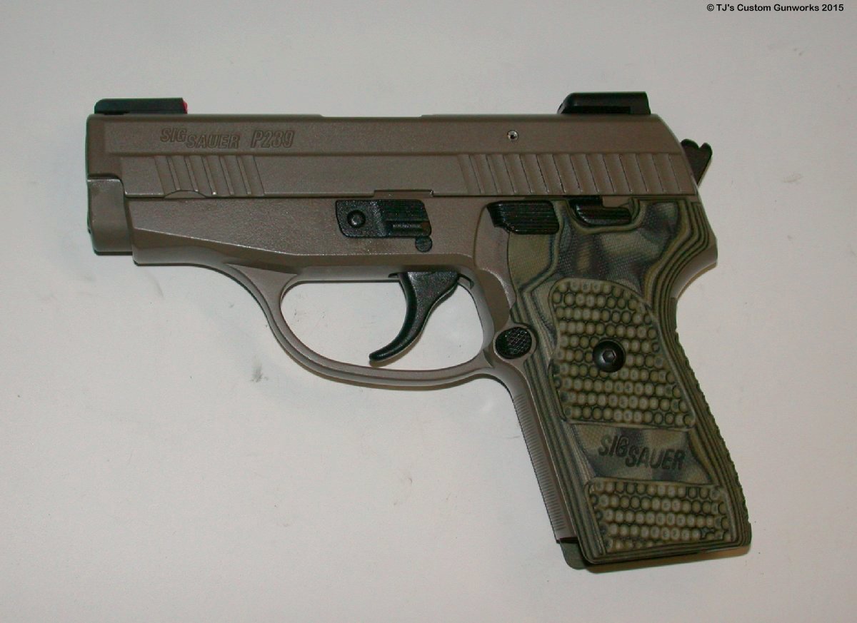 Custom Sig Sauer P239 Tan Scorpion 9mm