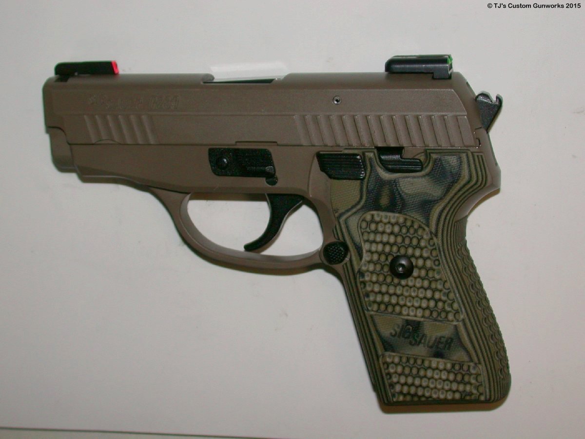 Custom Sig Sauer P239 Tan Scorpion 9mm