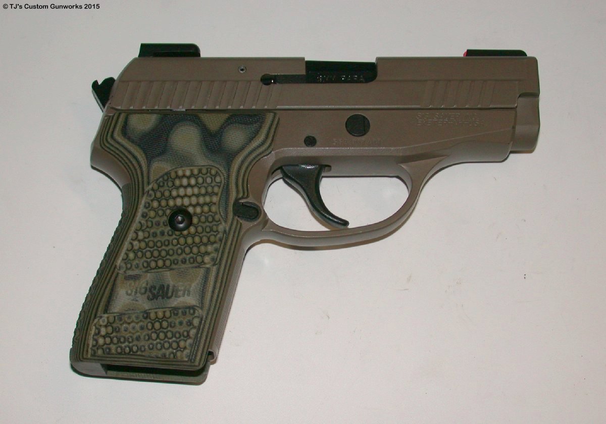 Custom Sig Sauer P239 Tan Scorpion 9mm
