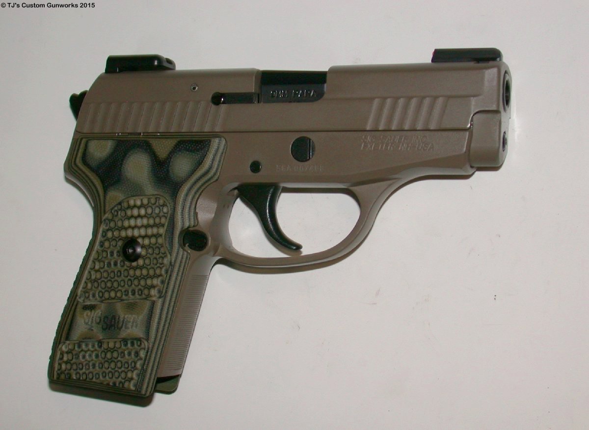 Custom Sig Sauer P239 Tan Scorpion 9mm