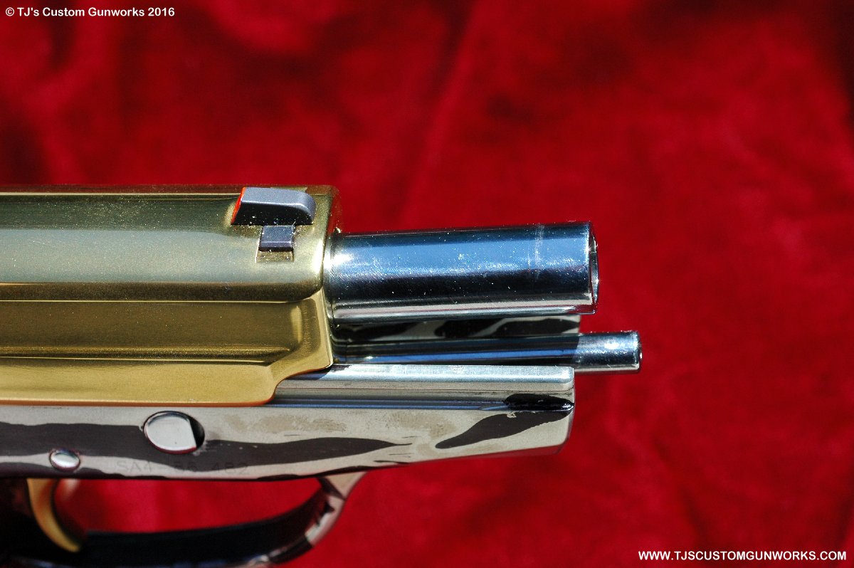 Extreme Custom Sig Sauer P239 .40 S&W Zebra & TiN-Gold